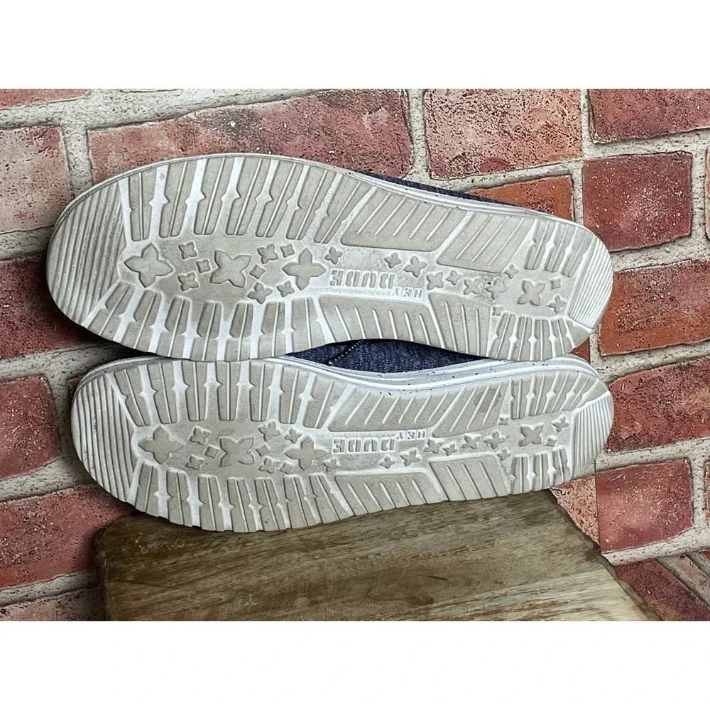 Hey Dude Wally Sport Knit Blue Marl Mens Slip On Loafers 40536-425 Size 12